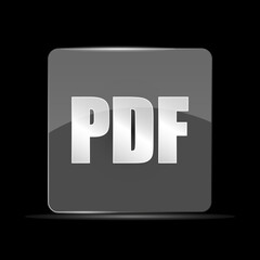PDF File Icon, Flat Design Style