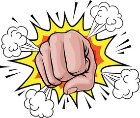 Exploding Fist Illustration