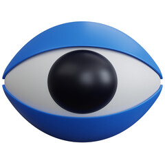 3d rendering blue eye isolated