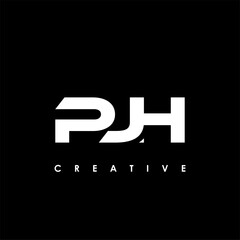 PJH Letter Initial Logo Design Template Vector Illustration