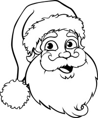 Santa Claus Outline