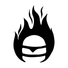 Hand drawn burger vector doodle. Hamburger sketch illustration for print, web and infographics.