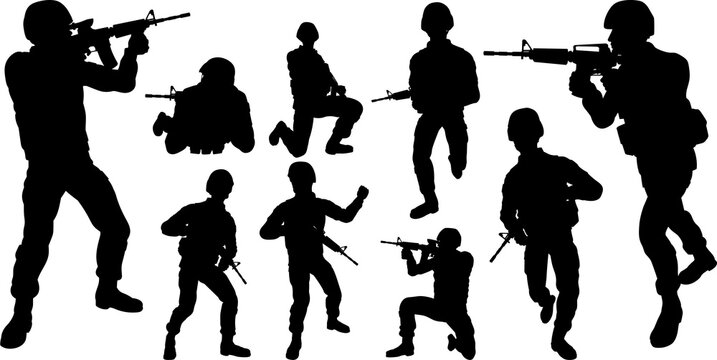 Soldier Detailed Silhouettes