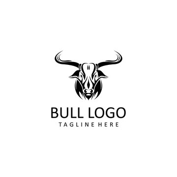 Bull logo design icon tamplate