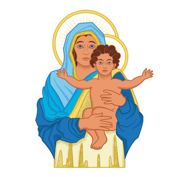 Mary With Child Composition