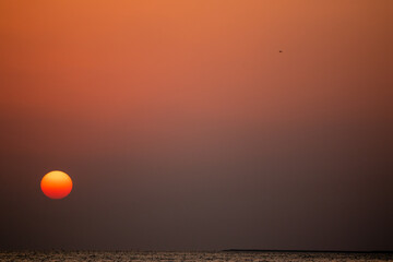 Sunset over Qatar, Doha Beach