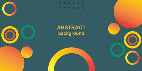 Abstract modern colorful geometric circle ring background. You can use template, banner, gift card, Poster, brochure, book cover, social media posted, booklet design.