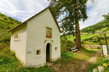 Chapel of Castel Gardena in Santa Cristina Valgardena. South Tyrol, Italy
