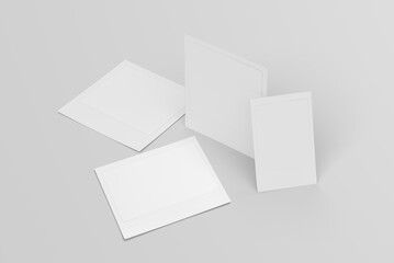 Blank photo paper mockups