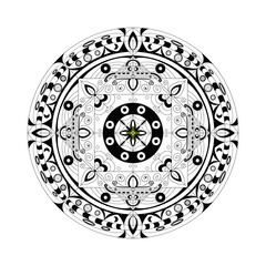illustration of Mandala art, Tibetan Buddhist  Mandala, Decorative round ornament, Isolated on white background. Arabic, Indian, ottoman motifs, Colorful Mandala Art