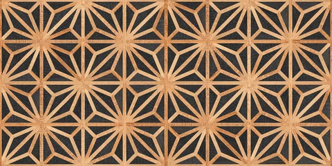 Cercles muraux Bois Seamless background of natural wood with Japanese pattern.