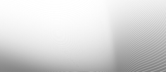 Linear abstract background, vector design 3D lines in perspective, curve and wave lines in motion, smooth and soft backdrop.