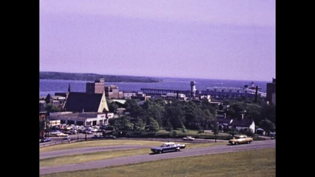 Canada 1975, Old town clock Halifax and the iconic Rainbow Bridge