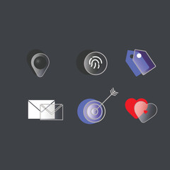 Glassmorphic icon set