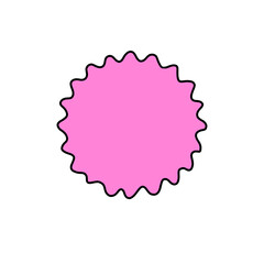 Vintage Pink Round Label