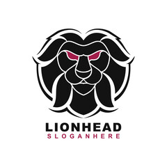 Silhouette lion logo