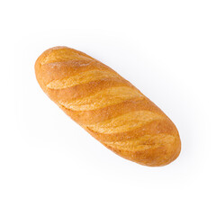 Sourdough loaf bread isolated on white background