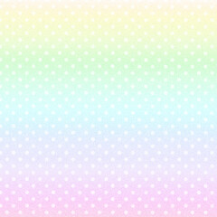 正方形　白いドットとレインボーみたいなカラフル背景