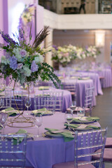 wedding decor in lavender color wedding decoration