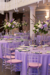 wedding decor in lavender color wedding decoration
