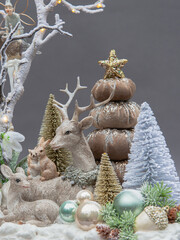 new year handmade decor 2022 on isolated background