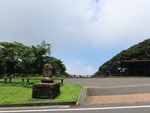 八丈島の登龍峠展望台全景