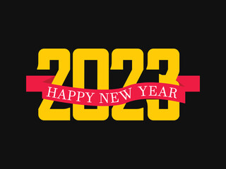 Fototapeta na wymiar happy 2023 new year bannner template