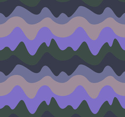Seamless color pattern of wavy stripes
