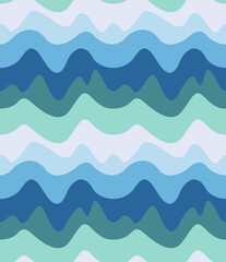 Seamless color pattern of wavy stripes
