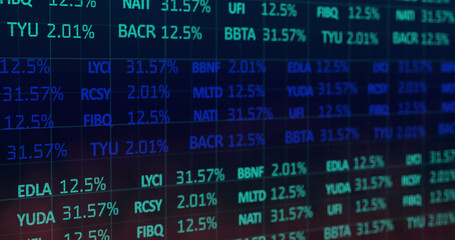 Image of digital interface circles data loading and financial data processing