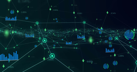 Image of statistics recording over network of connections