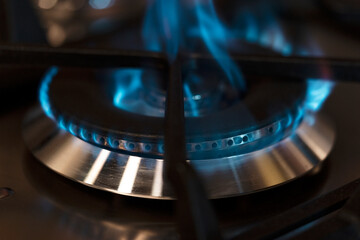 Blue Flame from a kitchen stove