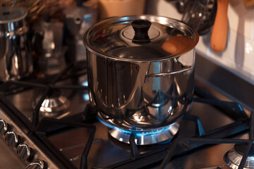 Pot on a stove