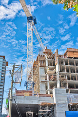 Concrete high rise residential building under constraction © Imagenet