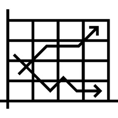 Graph Line Vector Icon