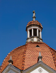 Church cupola in the courtyard of the parish of Marija Bistrica, Croatia