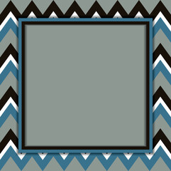 photo frame with zigzag chevron pattern