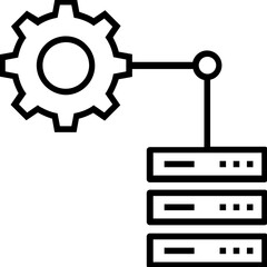 Data Management Line Vector Icon