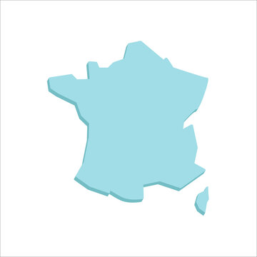 recommend clip art: Carte France en bleu 3D