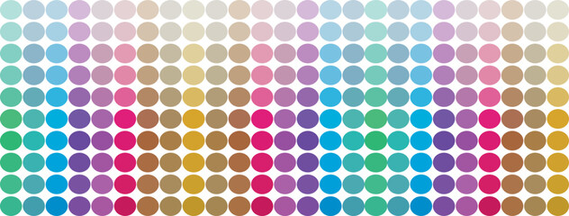 Color guide dots banner. Vector creative background illustration II.