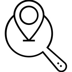 Local SEO Line Vector Icon