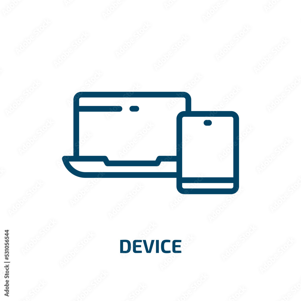 Poster device icon from computer collection. thin linear device, computer, technology outline icon isolated