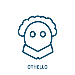 othello icon from education collection. Thin linear othello, 50, owl outline icon isolated on white background. Line vector othello sign, symbol for web and mobile