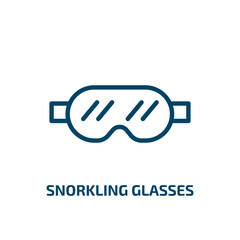snorkling glasses icon from nautical collection. Thin linear snorkling glasses, diving, extreme outline icon isolated on white background. Line vector snorkling glasses sign, symbol for web and mobile