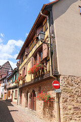 Street in Eguisheim, Alsace, France	