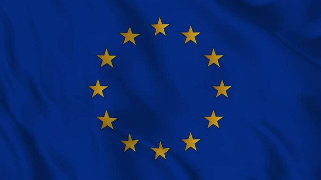 Flag of European Union. High quality 4K resolution.