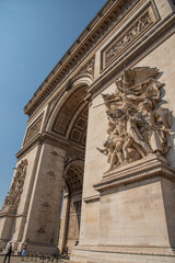 Paris, france. August 2022. The Arc de Triomph on the Place d'Etoile in Paris.