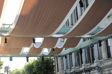 Obraz premium Curtains of a wedding truss decoration