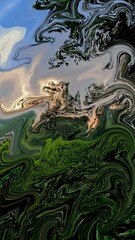 Liquify Abstract Pattern design. Soft colorful background, design for PC and Mobile applications.