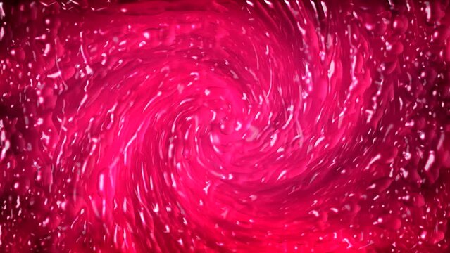 Abstract red frosted glass motion with splash rain drops. Red Poison liquid. Fresh fruty holographic background with cool gradients. Splash soda soft drink seamless looping video animation background 